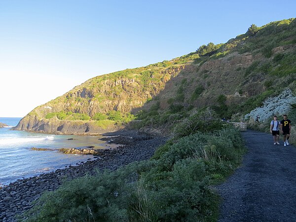 Second Beach and the head of Forbury Hill