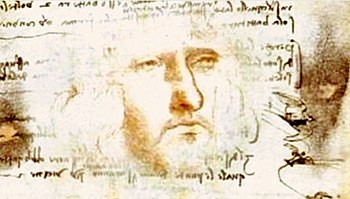 Autoritratto di Leonardo (a circa 35 anni), scoperto nel 2009 sul suo Codex del "Volo degli Uccelli"