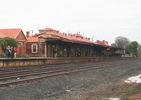 Seymour Station viewed from the main street.