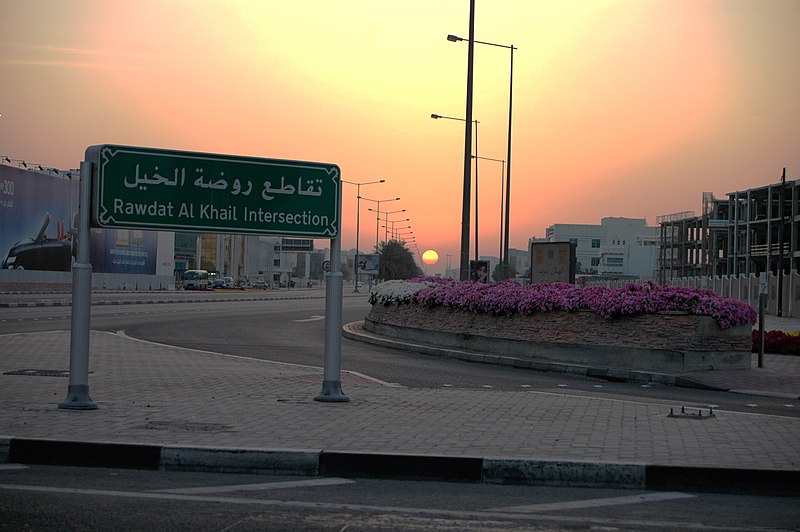 File:Sign for Zone 41 at Rawdat Al Khail Intersection.jpg