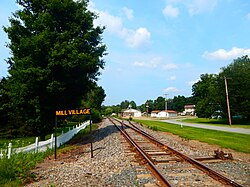 Site of the Mill Village station along the Erie Railroad