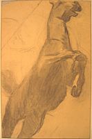 Sketch of a Horse label QS:Len,"Sketch of a Horse" label QS:Lnl,"Schets van een paard" . Between 1875 and 1945 date QS:P,+1500-00-00T00:00:00Z/6,P1319,+1875-00-00T00:00:00Z/9,P1326,+1945-00-00T00:00:00Z/9 . pencil on paper medium QS:P186,Q14674;P186,Q11472,P518,Q861259 . 41.7 × 27.6 cm (16.4 × 10.8 in). Roermond, Roermond municipal art collection.