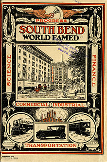 This 1922 pamphlet demonstrates the visions of progress and global importance nurtured by the early period of industrialization in South Bend.