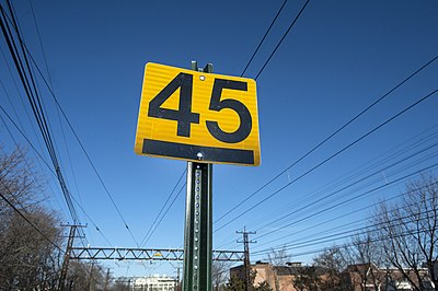 Rail speed limits in the United States