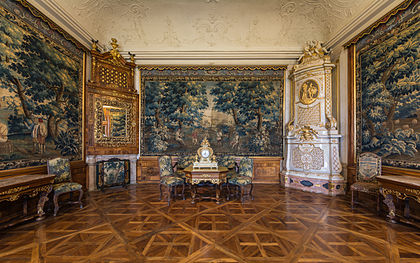 Sala das tapeçarias (Gobelinzimmer) na ala imperial do mosteiro beneditino de Göttweig, perto de Krems, na Baixa Áustria. (definição 6 000 × 3 750)