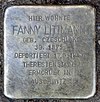 Stolperstein Barbarossastr 8 (Schön) Fanny Littmann.jpg