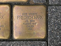 Stolperstein Friedrich Marx, 1, Frankfurter Straße 25, Offenbach am Main.jpg