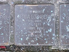 Stolperstein Gerda Löhnberg, 1, Markt 10, Unna, Landkreis Unna.jpg