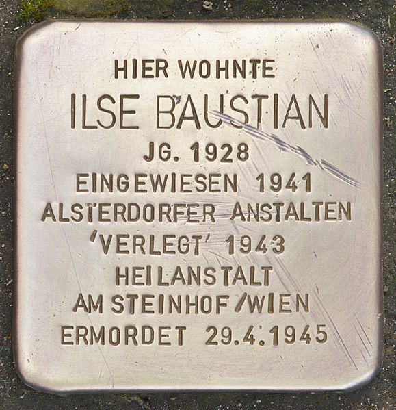 File:Stolperstein für Ilse Baustian (Hamburg).jpg