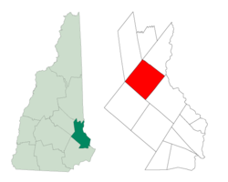 Lage im Strafford County, New Hampshire