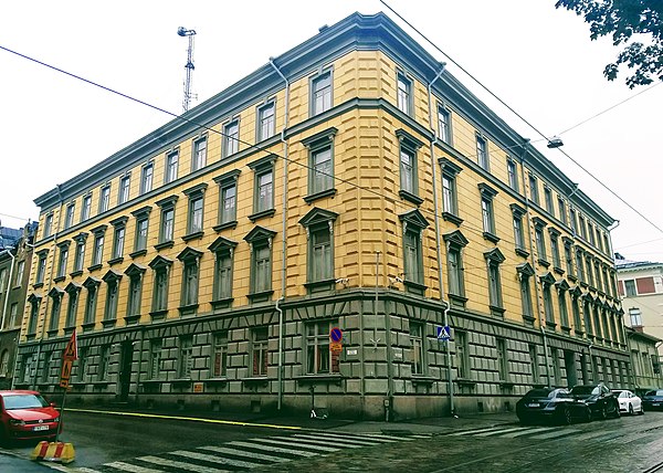 The headquarters of the Finnish Security Intelligence Service or SUPO in Punavuori, Helsinki