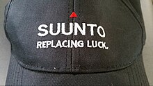 Suunto logo with earlier "Replacing luck." -mantra on a cap Suunto logo on a cap.jpg