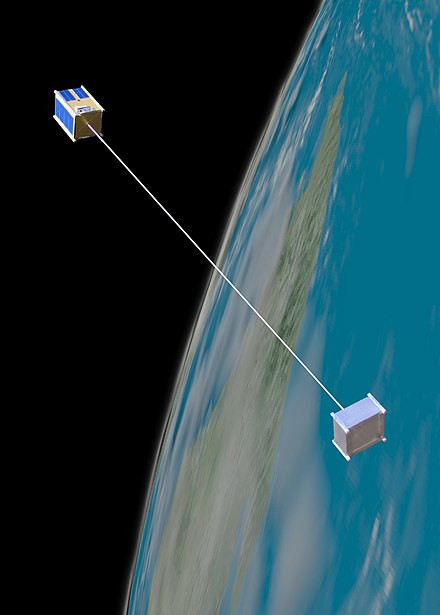 Artist view of TEMPO³ in orbit.