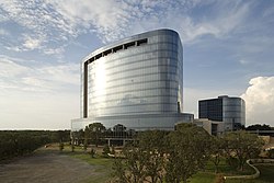 Tesoro's corporate headquarters, completed in 2009, at San Antonio, Texas Tesoro Corporation headquarters, San Antonio.jpg