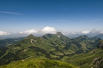 View of Teysachaux from the summit of Dent de Lys. Teysachaux.jpg