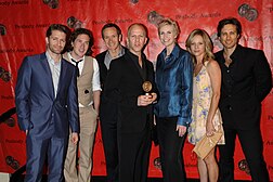 The cast and crew of Glee at the 69th Annual Peabody Awards.jpg