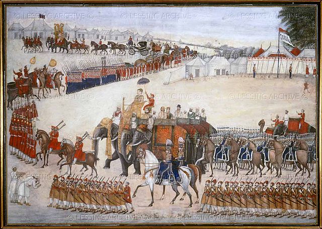 The Procession of Yusef Ali Khan, a painting depicting Yusef Khan on his way to an encampment for the durbar held at Fatehgarh in 1859