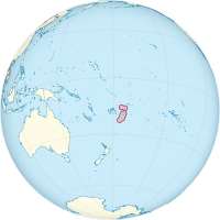 Tonga auf dem Globus (kleine Inseln vergrößert) (Polynesien zentriert) .svg