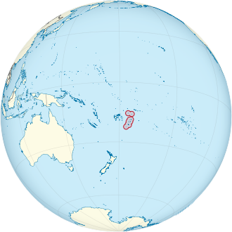 Tonga on the globe (small islands magnified) (Polynesia centered).svg