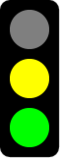 Traffic lights 4 states yellow-green