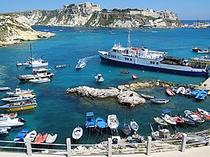 Port of San Domino In the background the Isola di San Nicola