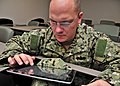 US Navy 120207-N-AW868-019 A Seabee at Naval Construction Battalion Center Gulfport, Miss. completes a Navy computer adaptive personality scales qu.jpg