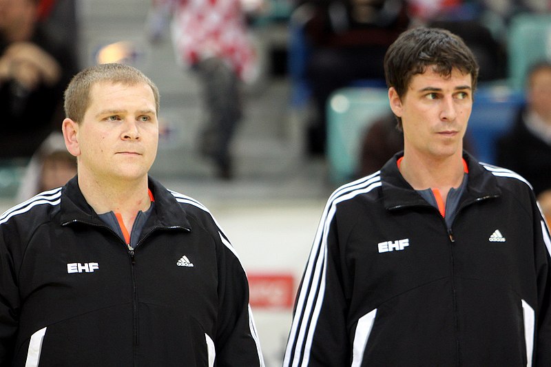 File:Václav Horáček and Jiří Novotný, Handball-Referee.jpg