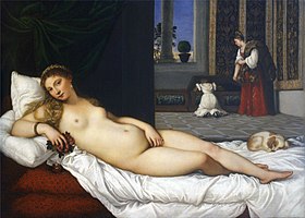 Venus de Urbino, por Tiziano.jpg