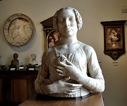 Verrocchio doamnă cu un buchet Bargello museum Florence.jpg