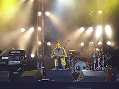 Ashcroft on stage with The Verve at Pinkpop, Netherlands in 2008.