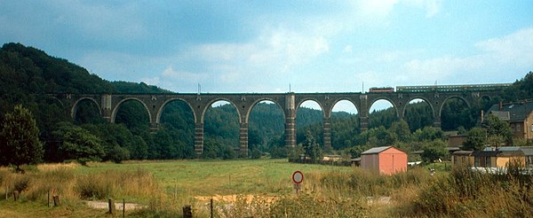 Hetzdorf Viaduct at the beginning of the 1990s