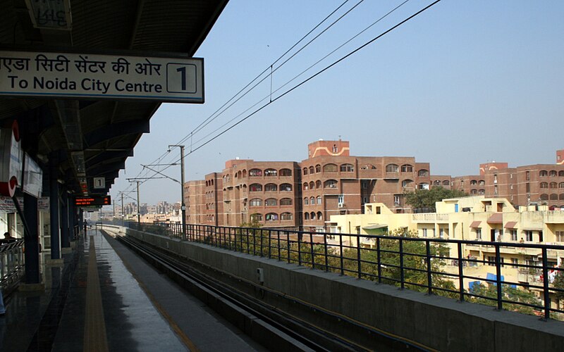 File:View of Mayur Vihar from Metro Station.JPG