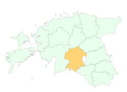 Viljandimaa elhelyezkedése Észtországban