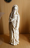 Virgin Mary, gilt and painted ivory (17th century)