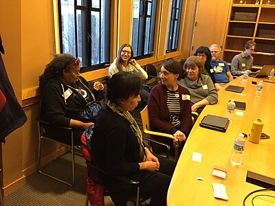 Discussions during Wikipedia Day (Boston, USA 2016)