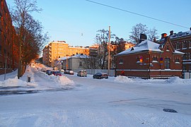 Croisement de Wallininkatu et de la première ligne.