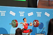 Deutsch: Gewichtheben bei den Olympischen Jugendspielen 2018; Tag 2, 10. Oktober 2018; Jungen 62 kg English: Weightlifting at the 2018 Summer Youth Olympics at 8 October 2018 – Boys' 62 kg