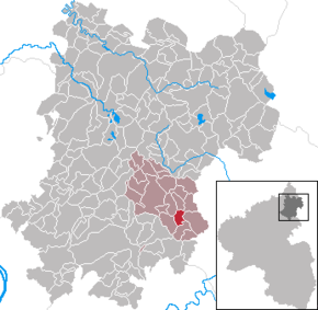 Poziția Weroth pe harta districtului Westerwaldkreis