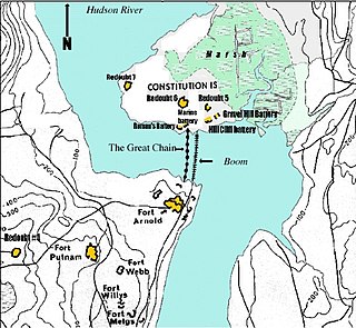 Hudson River Chain River barriers used during the American Revolutionary War