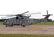 Royal Navy AgustaWestland EH101 Merlin anti-submarine warfare & medium-lift transport / utility helicopter.