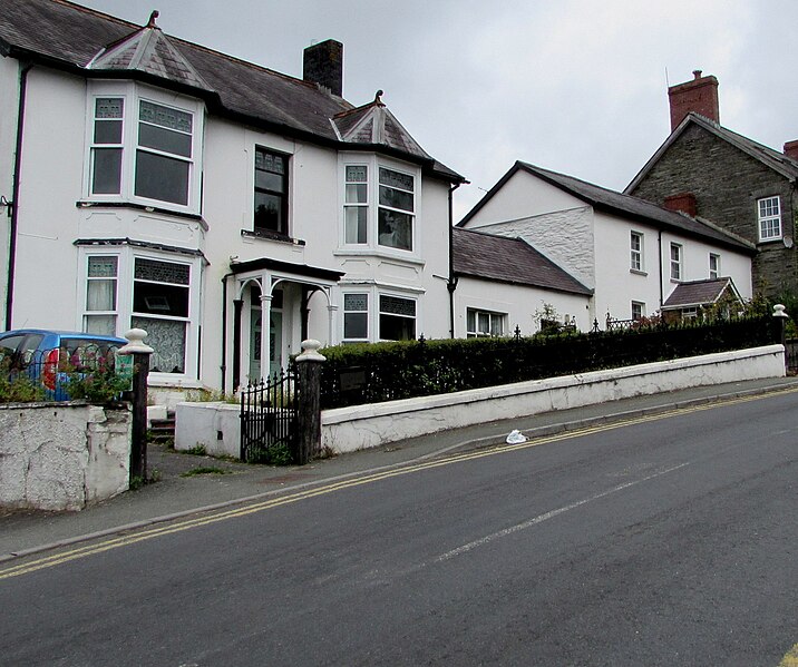 File:White houses alongside the B4571, Adpar, Ceredigion - geograph.org.uk - 6217589.jpg
