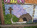 A section of the well dressing display which takes place annually during August in Whitwell, Isle of Wight.