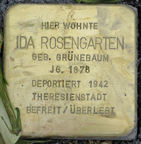 File:Witten Stolperstein Ida Rosengarten.jpg