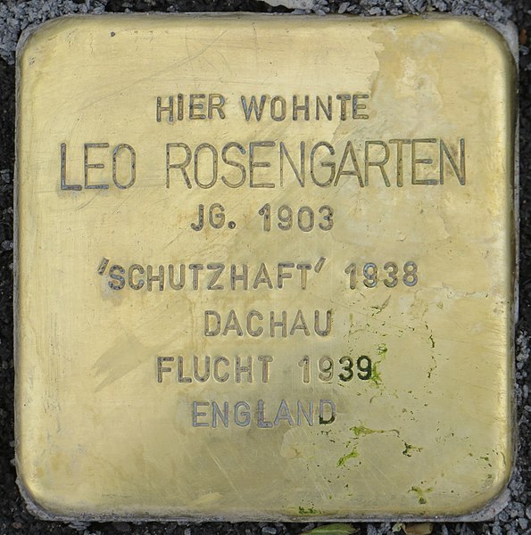 File:Witten Stolperstein Leo Rosengarten.jpg