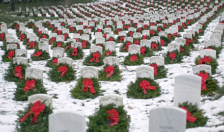 Wreaths donated by Worcester Wreath company in 2005