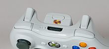 Shoulder buttons ("bumpers") and triggers on an Xbox 360 controller Xbox360 controller white back.jpg