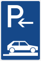 Zeichen 315-86 Parken auf Gehwegen – ganz quer zur Fahrtrichtung rechts, Anfang