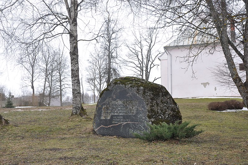 File:"1944.gada 26.septembrī Padomju armija atbrīvoja Madlienu no vācu fašistiskajiem iebrucējiem", Madliena, Madlienas pagasts, Ogres novads, Latvia - panoramio.jpg