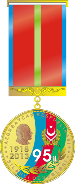 File:"Azərbaycan Respublikası Silahlı Qüvvələrinin 95 illiyi (1918-2013)" yubiley medalı.png