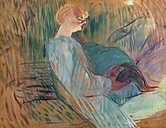 Le divan, Rolande (The couch, Rolande) by Toulouse-Lautrec in Musée Toulouse-Lautrec Albi